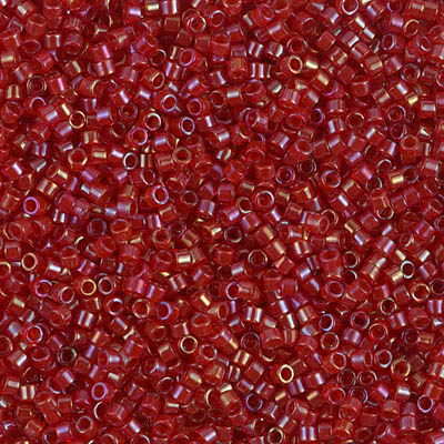 Silver Lined Red 11/0 Delica Beads db602 (7.2 Grams) - Off the Beaded Path