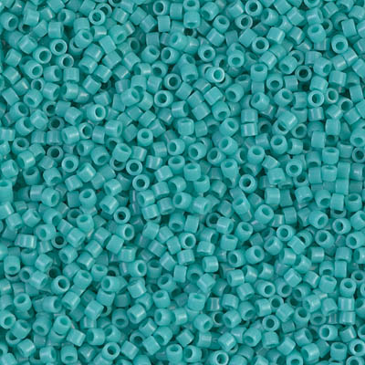 Opaque Turquoise AB 11/0 Delica Beads db166 - Off the Beaded Path
