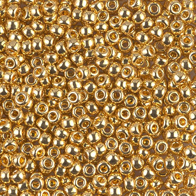Miyuki rocaille 8/0 round glass beads RR8-0191 24kt Gold Plated 8/0 seed beads
